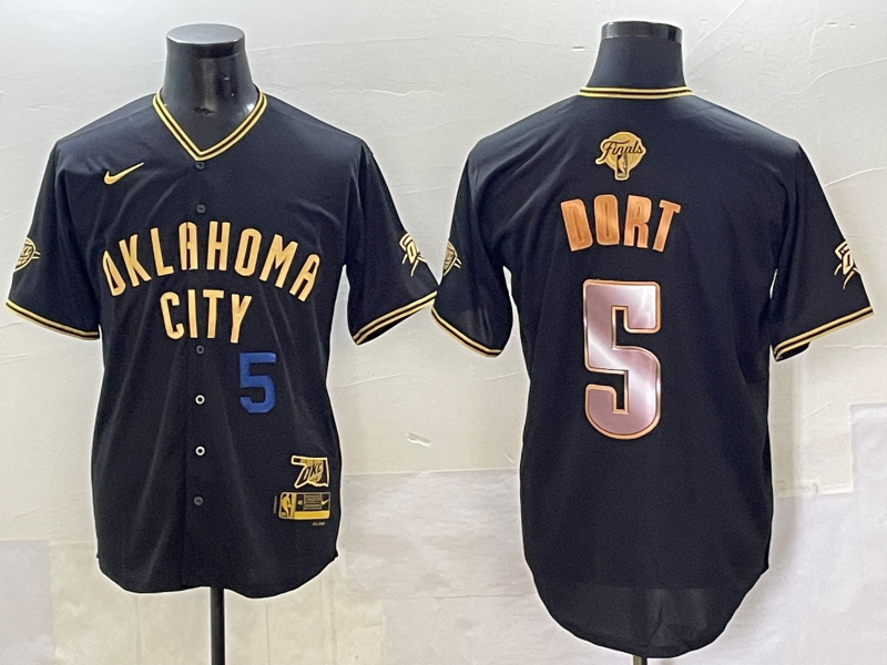 Men 2025 Oklahoma City Thunder #5 Dort black Nike Joint Name NBA Jersey style 8->oklahoma city thunder->NBA Jersey